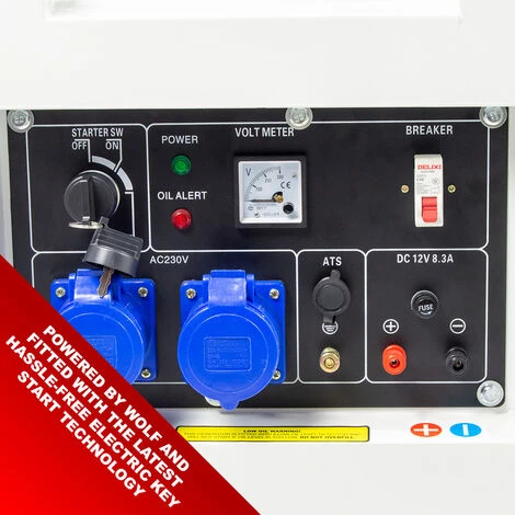 Wolf POWER STATION WPS9500DBE 8000w 13HP 10KVA Diesel Generator 4 Wolf POWER STATION WPS9500DBE 8000w 13HP 10KVA Diesel Generator - Image 4