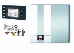 Wolf CGW-2-14/100 14kW Gasbrennwert-Zentrale Paket Mit Schichtenspeicher, Bedienmodul BM2, Anschlusszubehör Aufputz