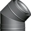 Wolf Cob Bend 2651661 45 °, DN 80 / 125, For Air / Exhaust Pipe / Facade, Stainless Steel / Polypropylene