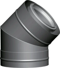 Wolf Cob Bend 2651661 45 °, DN 80 / 125, For Air / Exhaust Pipe / Facade, Stainless Steel / Polypropylene