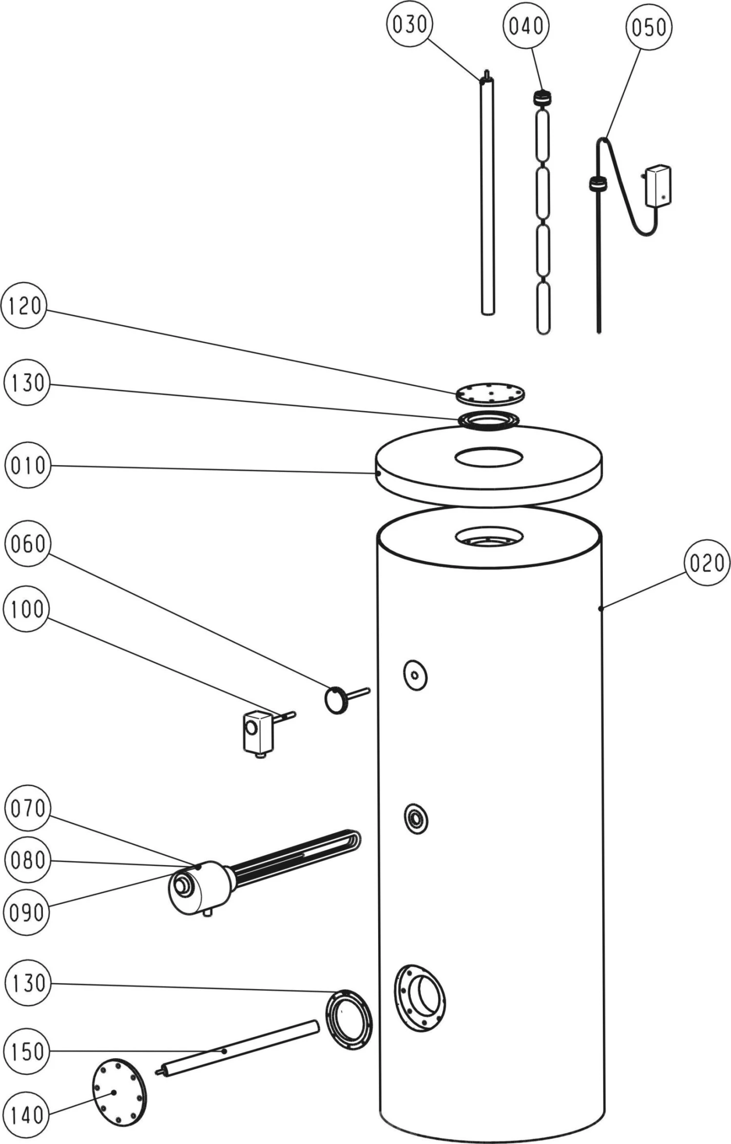 Wolf Sem Hot Water Solar Storage Tank 2444 850 500 I, With 2 Smooth Tube Heat Exchangers, Silver 2 Wolf Sem Hot Water Solar Storage Tank 2444 850 500 I, With 2 Smooth Tube Heat Exchangers, Silver - Image 2