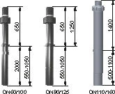 Wolf Air / Flue Gas Duct 2651703 1200-1700 Mm, Black, DN 60/100, Vertical, PP