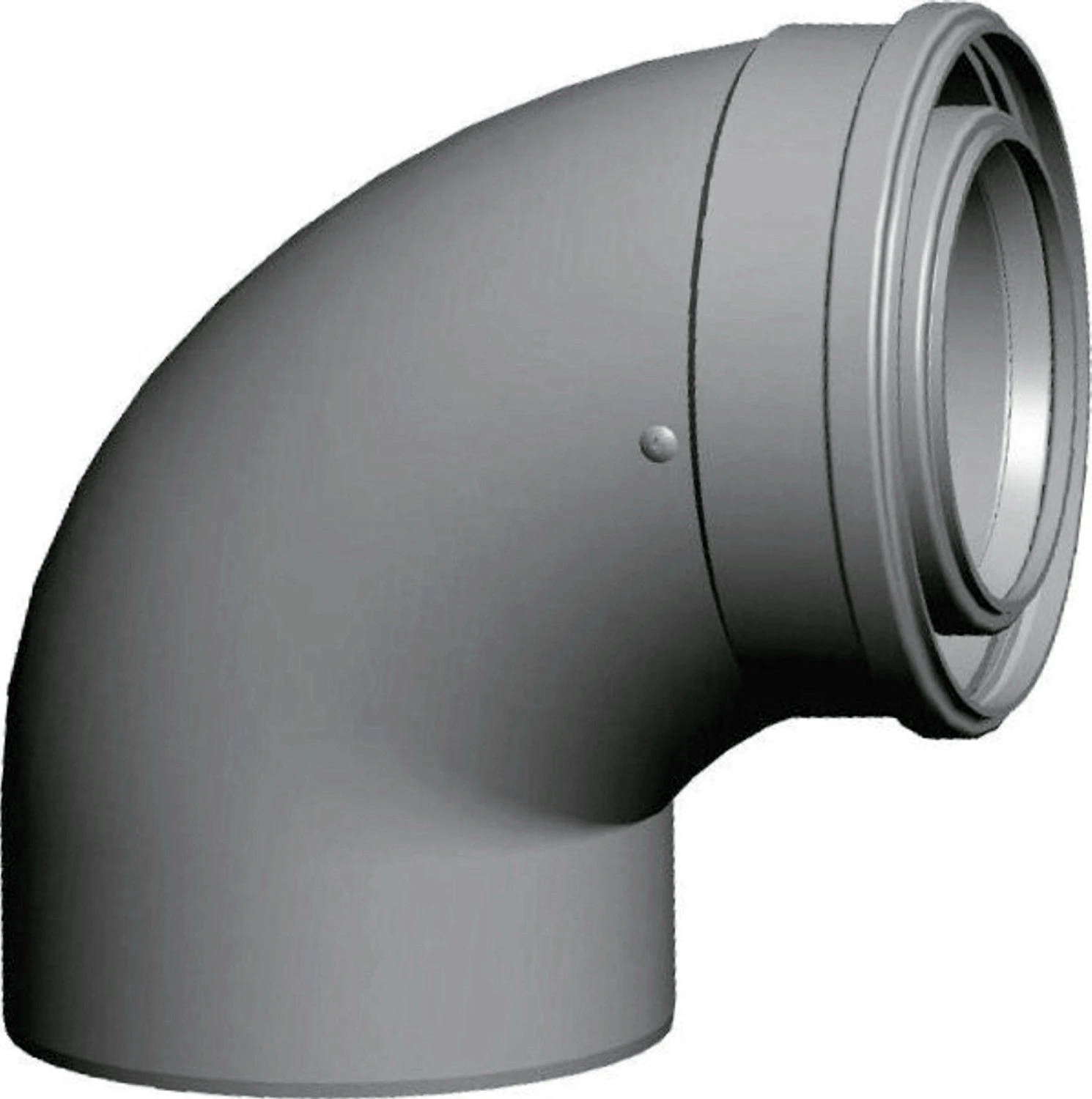 Wolf Bend 2651471 87 °, DN 80 / 125, Pluggable, White 1 Wolf Bend 2651471 87 °, DN 80 / 125, Pluggable, White