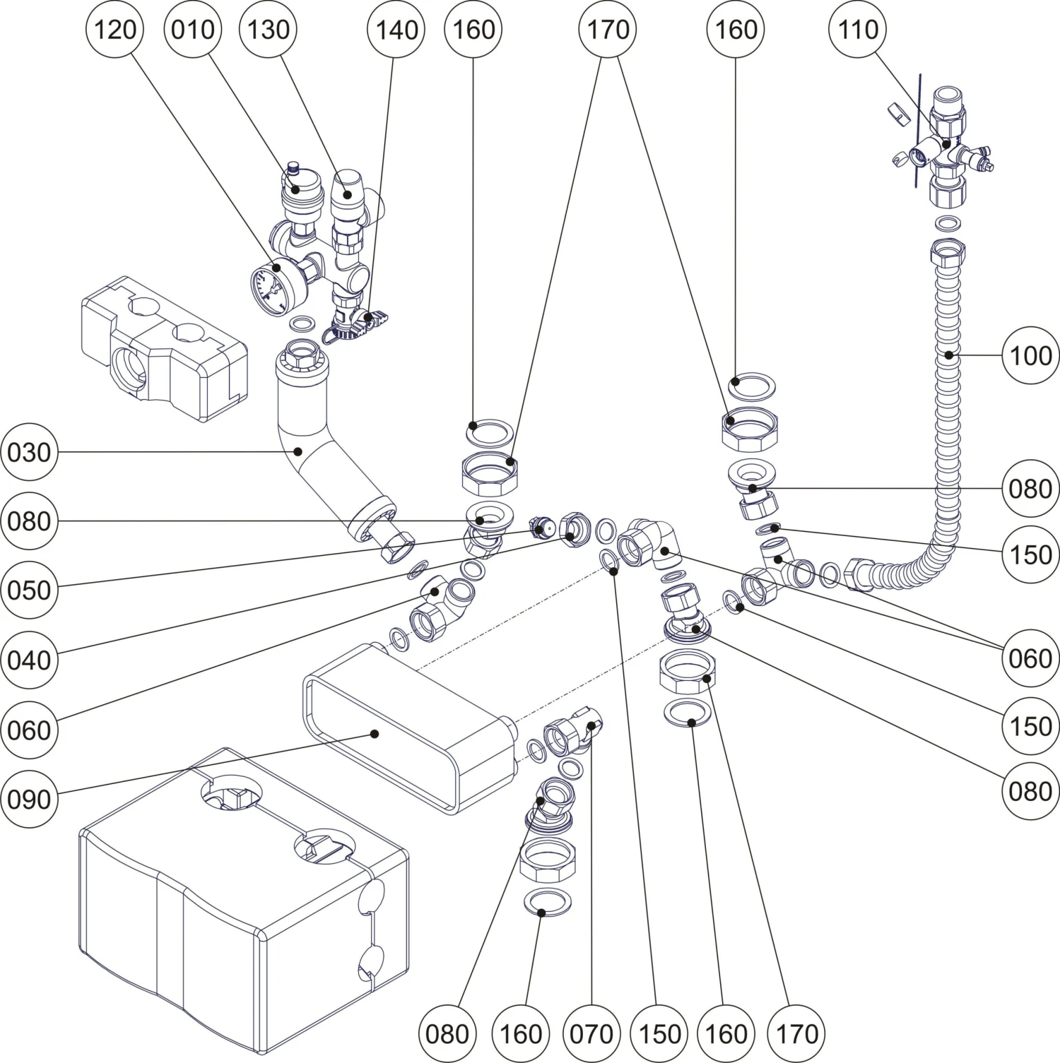 Wolf Piping Group 2072202 System Separation, For All Gas Condensing Boiler 2 Wolf Piping Group 2072202 System Separation, For All Gas Condensing Boiler - Image 2