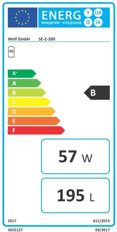 Wolf Se-2 Standing Storage 2444177 200 L, White, Steel, Double Enamelled 5 Wolf Se-2 Standing Storage 2444177 200 L, White, Steel, Double Enamelled - Image 5