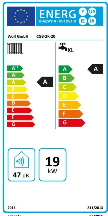 Wolf CGB 2K-20 Gas Condensing Combi Boiler 8615011 With High-efficiency Pump, 20kW, Heating And Hot Water 2 Wolf CGB 2K-20 Gas Condensing Combi Boiler 8615011 With High-efficiency Pump, 20kW, Heating And Hot Water - Image 2