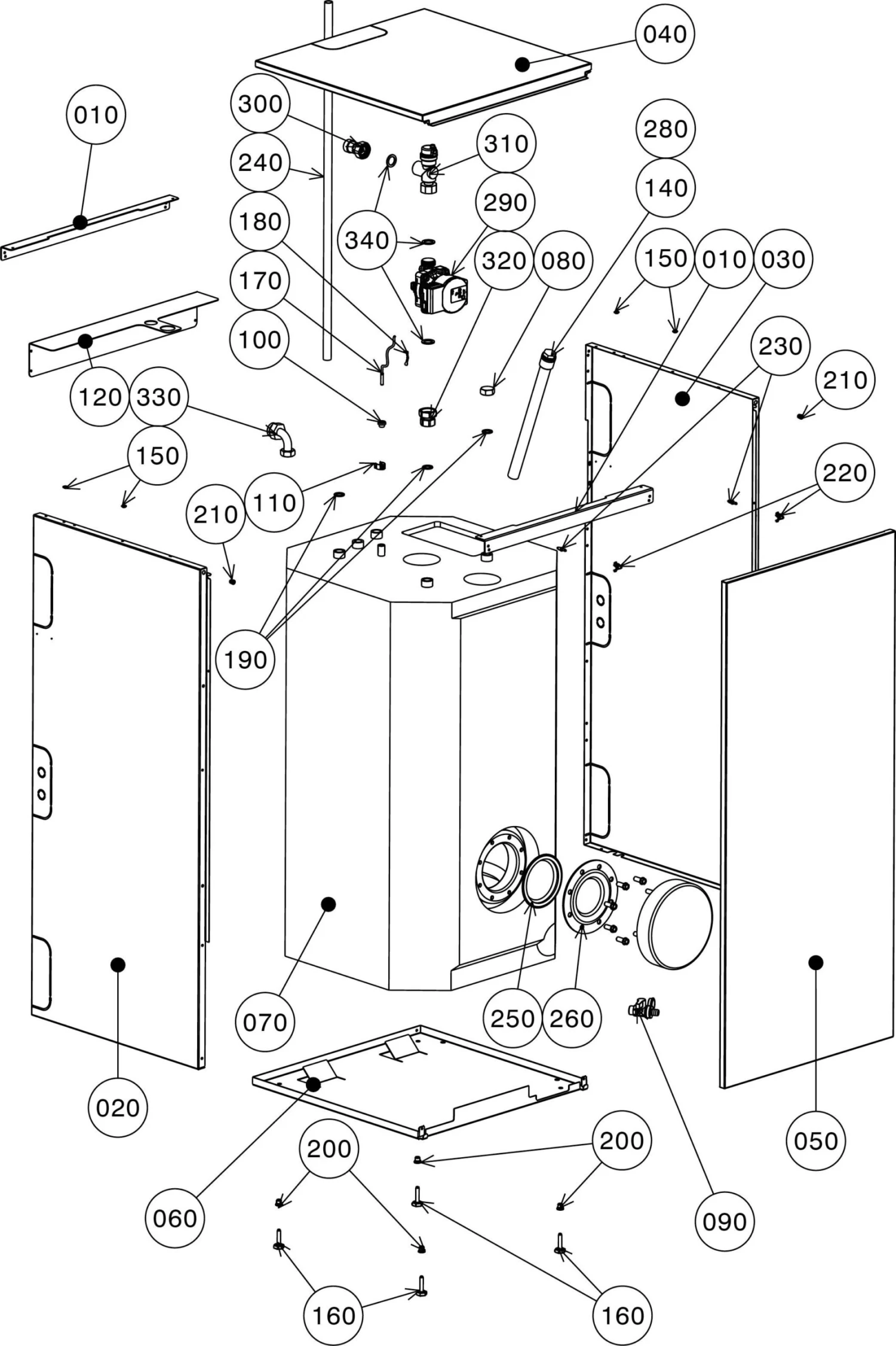 Wolf Ts Hot Water Storage Tank 8908101 160 L, For TOB / COB, Enamelled 4 Wolf Ts Hot Water Storage Tank 8908101 160 L, For TOB / COB, Enamelled - Image 4