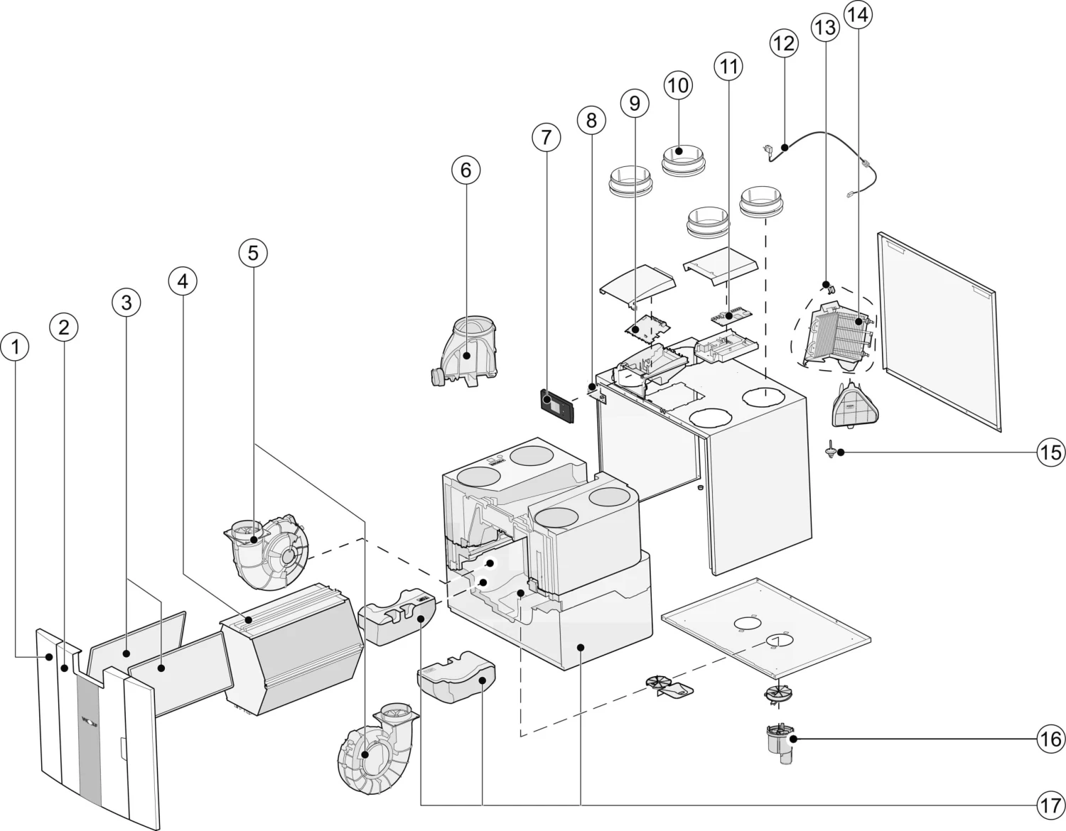 Wolf Match1 Comfort Match0 Lüftung 325.4 / 1930 L, Inspection 1930 On The Left, With Heat Recovery 2 Wolf Match1 Comfort Match0 Lüftung 325.4 / 1930 L, Inspection 1930 On The Left, With Heat Recovery - Image 2