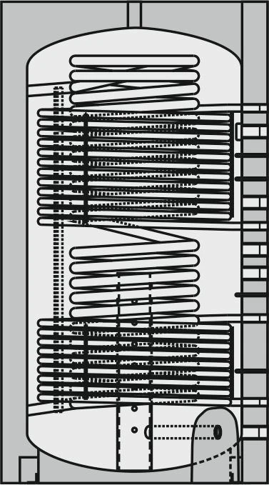 Wolf Bsh Buffer Tank 7701322 800 I, With 2 Smooth Tube Heat Exchangers, Silver 2 Wolf Bsh Buffer Tank 7701322 800 I, With 2 Smooth Tube Heat Exchangers, Silver - Image 2