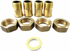 Wolf Connection Set Fittings 2071984 Screw Connection (Ms AG) R 1 To 120 KW, For Plate Heat Exchangers