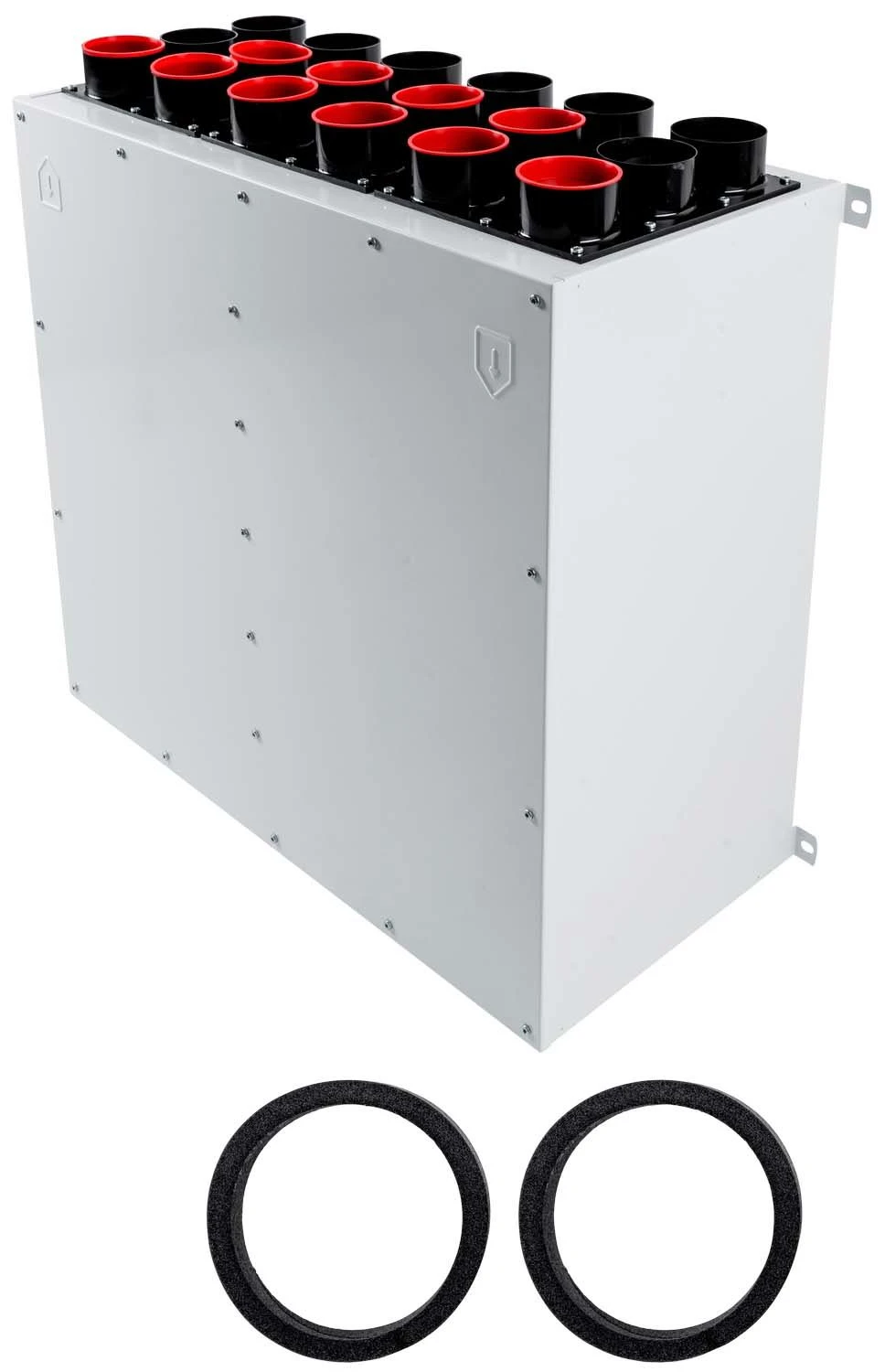 Wolf Cwl Air Distributor 2577607 DN 160, 2 X 9 Supports DN 75, With 5 Pipe Caps 1 Wolf Cwl Air Distributor 2577607 DN 160, 2 X 9 Supports DN 75, With 5 Pipe Caps