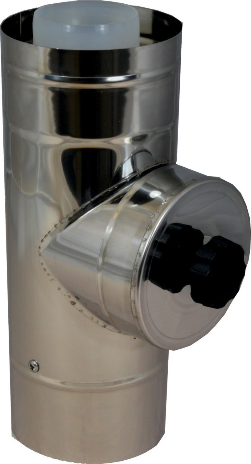 Wolf Cob Inspection Piece 2651660 DN 80 / 125, 250 Mm, For Luft- / Exhaust Pipe Facade, Stainless Steel / Polypropylene 1 Wolf Cob Inspection Piece 2651660 DN 80 / 125, 250 Mm, For Luft- / Exhaust Pipe Facade, Stainless Steel / Polypropylene