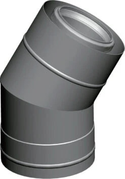 Wolf PPSU Bend 2651758 30 °, DN 60/100, Pluggable, For Luft- / Exhaust Pipe, White