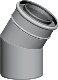 Wolf PPSU Bend 2651757 15 °, DN 60/100, Pluggable, For Luft- / Exhaust Pipe, White