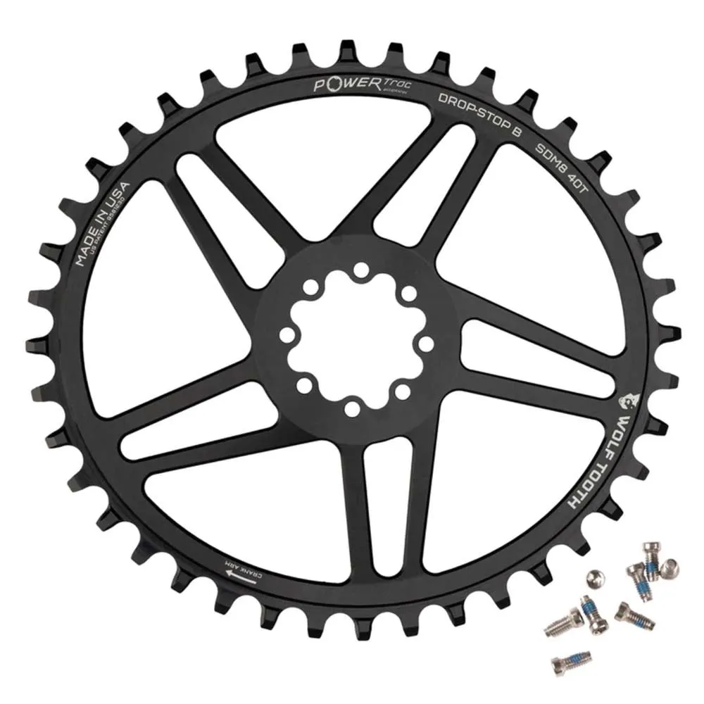 Wolf-tooth Sram AXS 8B Direct Mount Oval Chainring 1 Wolf-tooth Sram AXS 8B Direct Mount Oval Chainring